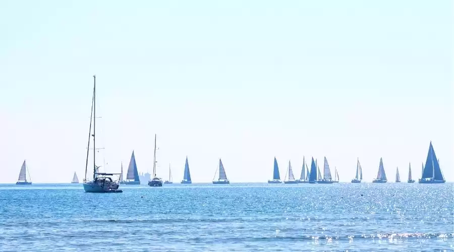 Puno iznajmljenih jedrilica plove po Jadranskom moru.