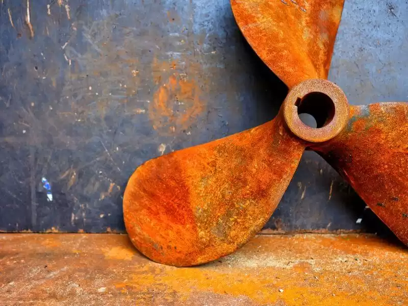 Corrosion on the vessel propeller - corrosion is inevitable but there are ways to supress it and protect your vessel