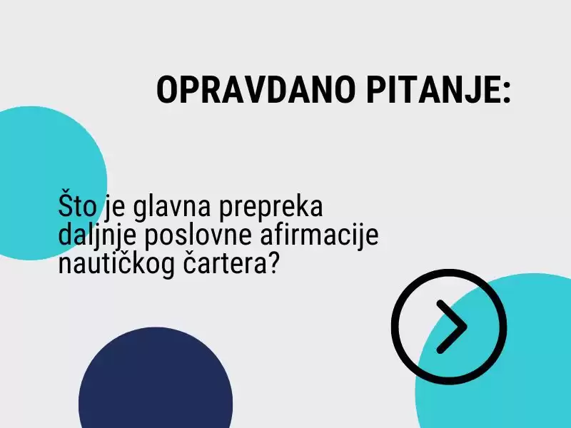 Što je glavna prepreka daljnje poslovne afirmacije nautičkog čartera? 