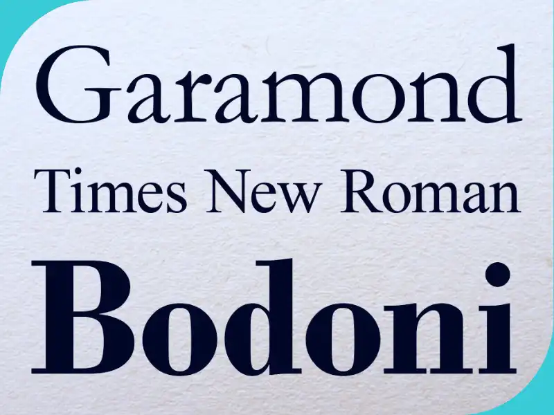 Serif fonts 